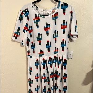 Lularoe Amelia dress.  Sarape cactus pattern.